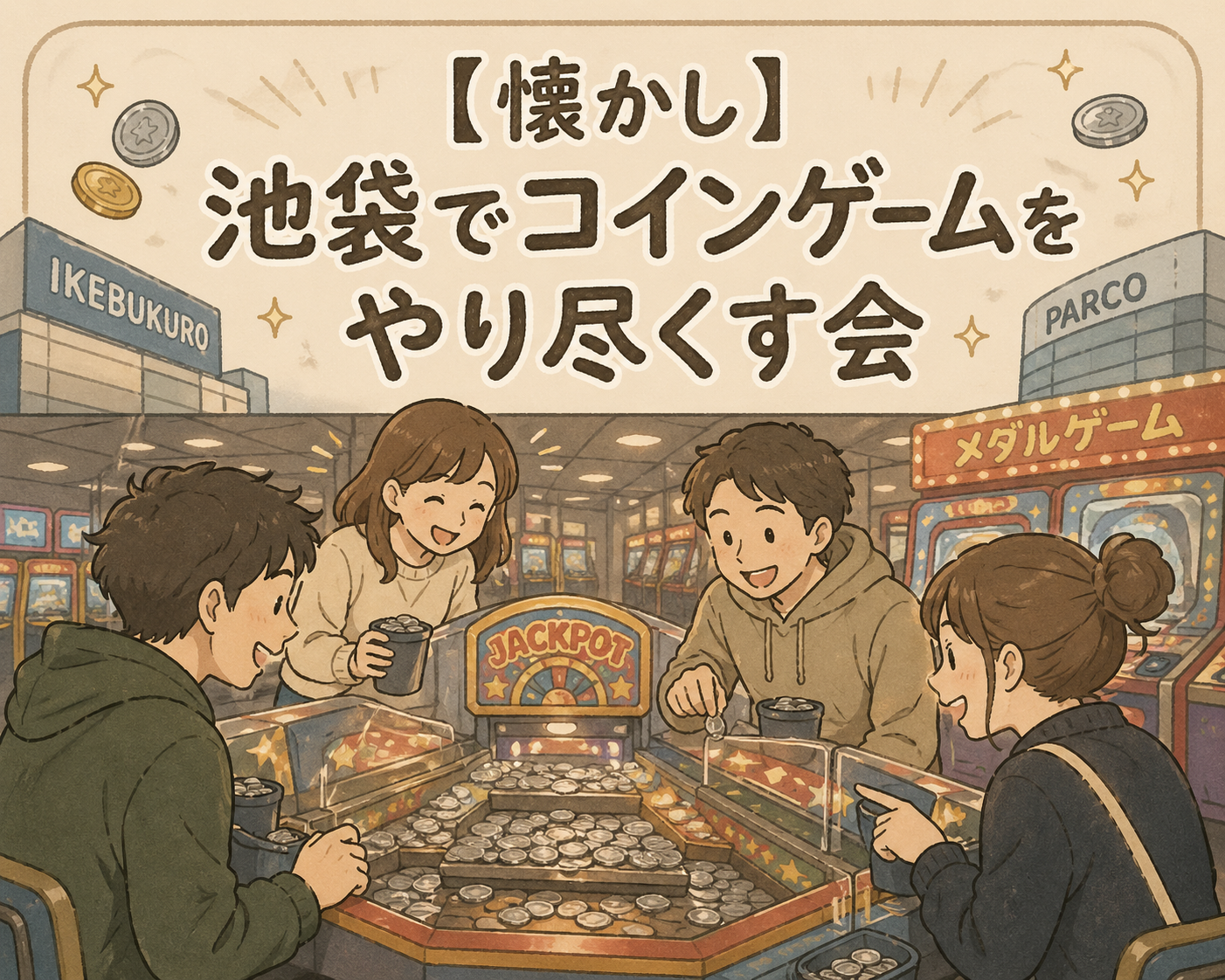 【懐かし】池袋でコインゲームをやり尽くす会