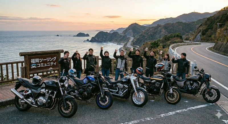 福岡出発　バイクツーリング🏍️