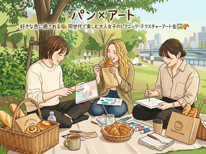 【パン×アート】好きな色に癒される🎨 同世代で楽しむ大人女子のピクニック・テクスチャーアート会🖼️🥐