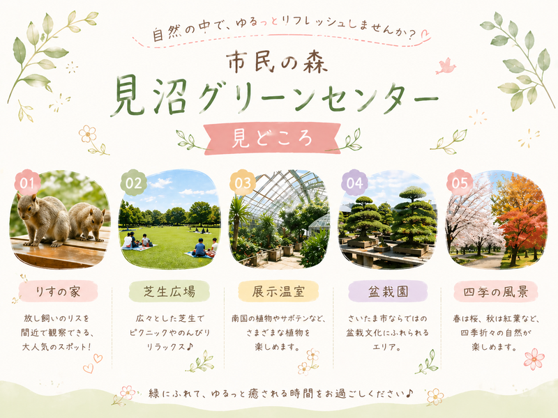 【5/5開催】土呂駅から徒歩10分！市民の森見沼グリーンセンターで女性限定リス観察＆森林おさんぽ会🌳🐿️