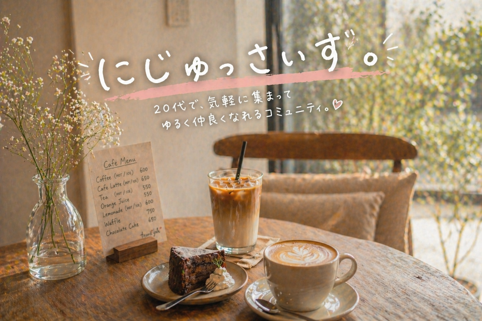 【🌷女性主催】にじゅっさいず。ゆるカフェ会🍰