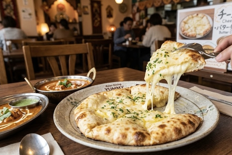 【20代限定】変わり種チーズナンと本場インドカレーを食べに行こう🍛🩵