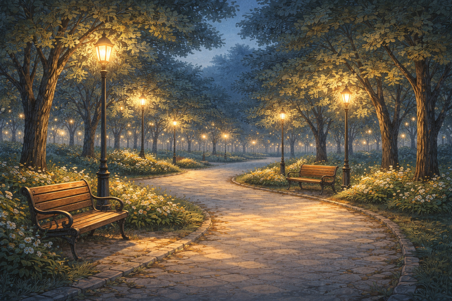 5/19(火) 公園のバラ園でゆったり夜さんぽ🌃🌹