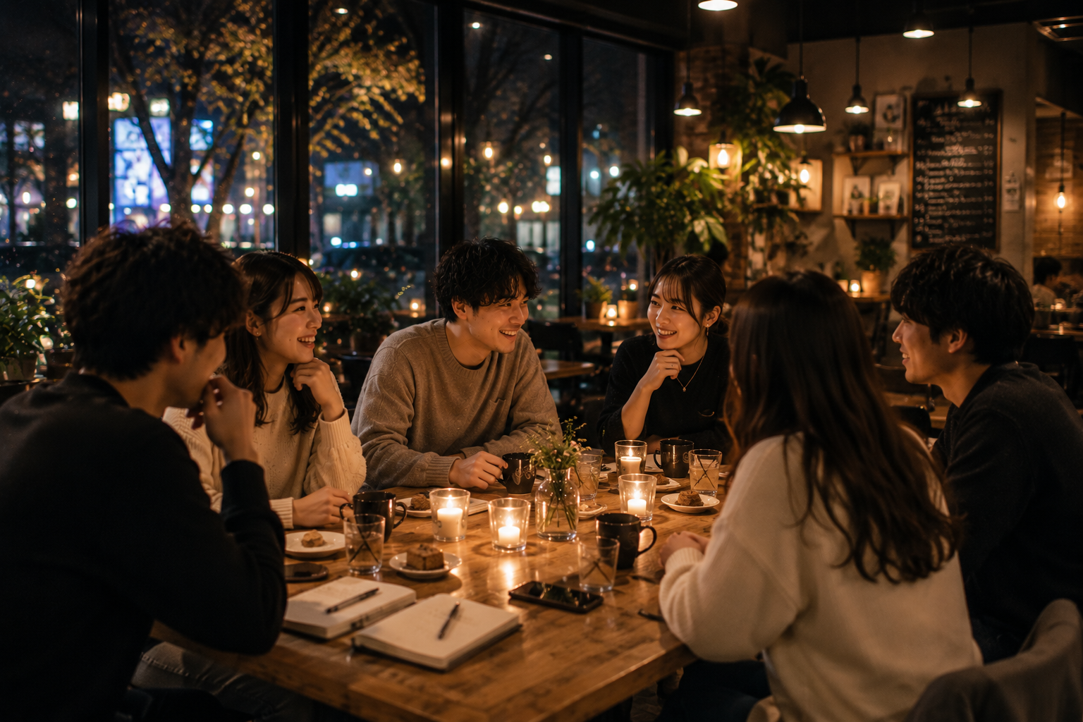 【32歳まで限定！@銀座】夜カフェ好き集まれ☕️限定6名！大人のリラックス交流ナイトカフェ会✨