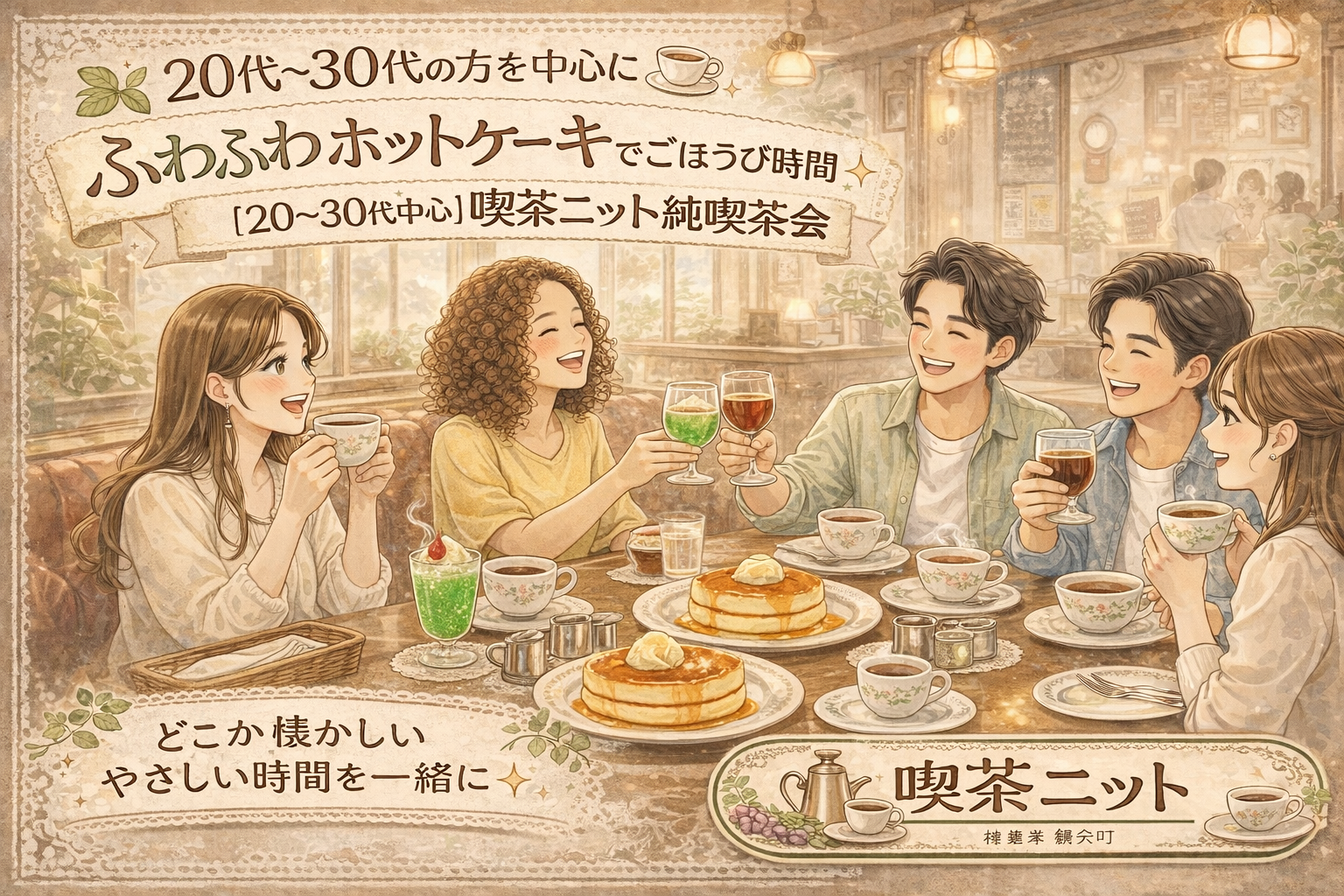 🥞昔ながらの純喫茶でほっと一息☕
【20-30代中心】錦糸町ごほうび喫茶会