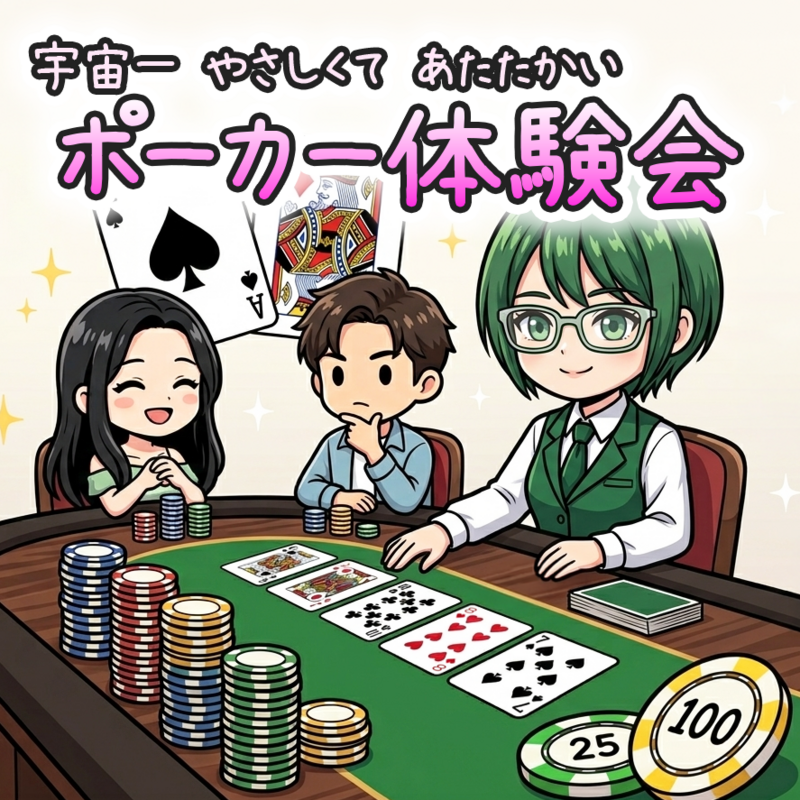 初心者大歓迎🔰
はじめてのポーカー体験会✨