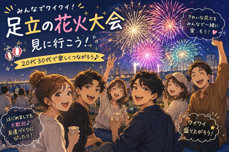 【男女主催！】20〜30代限定！足立の花火を観に行こう！