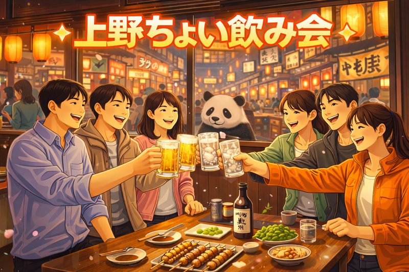 呑みの町上野土曜夕方🍻ちょい飲み🐤【25-36歳1人参加限定】ノンアルOK🙆‍♀️途中参加OKです！早割🉐