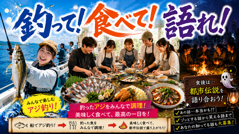 【金沢八景】釣れる確率ほぼ100%！都市伝説×釣り(釣って!食べて!語れ!)♪★1人参加&初参加大歓迎★楽しいご縁を♪