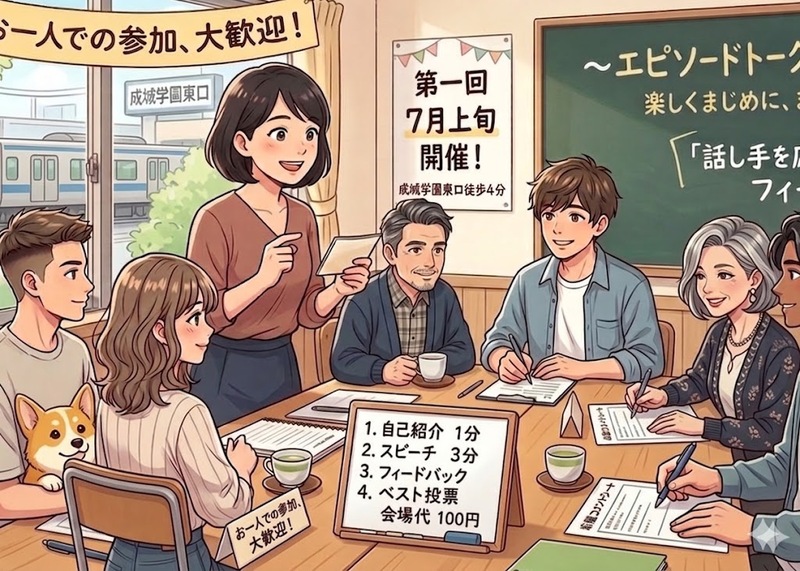 スピーチ（話し方）練習　～あがり症も人見知りも克服して、コミュニュケーション力アップを！