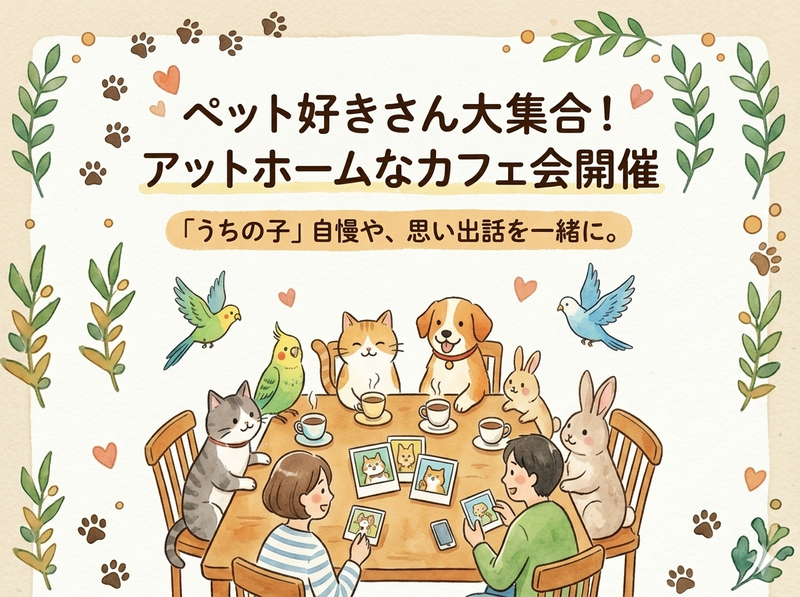 【6/20(土) 新宿15時】ペット経験者限定🐾癒しカフェ会＆思い出シェア！動物好き集まれ✨（初心者歓迎）