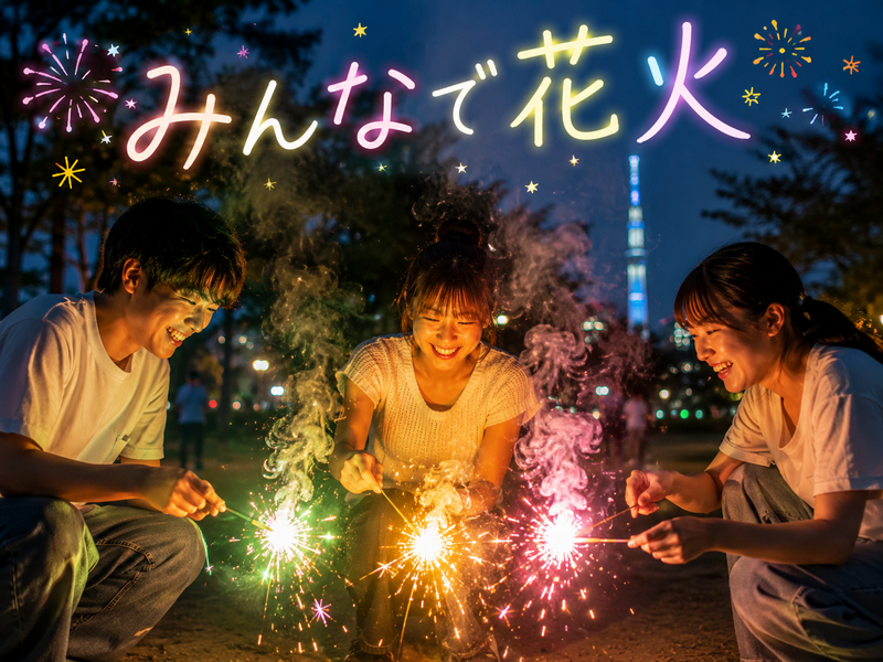 手ぶらで参加👍花火とスカイツリーを楽しむ会