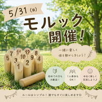 5/31(日)開催！モルックやります🌳