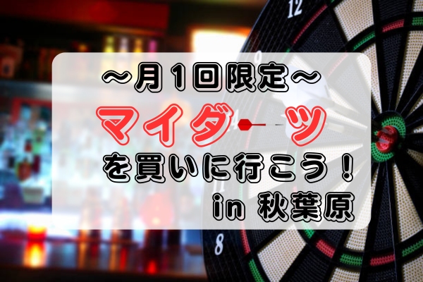 【🎯月1回限定🎯】自分にピッタリなマイダーツ購入＆実践ツアー