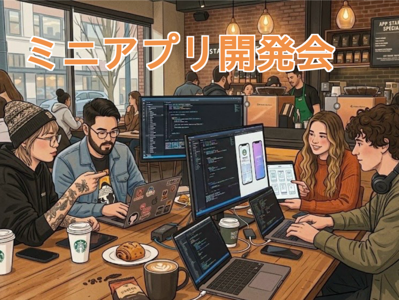 【エンジニアのポートフォリオに！】手を動かしてスキルアップ💪ミニアプリ開発会💻※IT目指す方も歓迎🔰