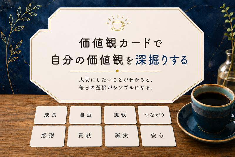 自分の“軸”を見つける！カードを使った価値観の深堀り対話会