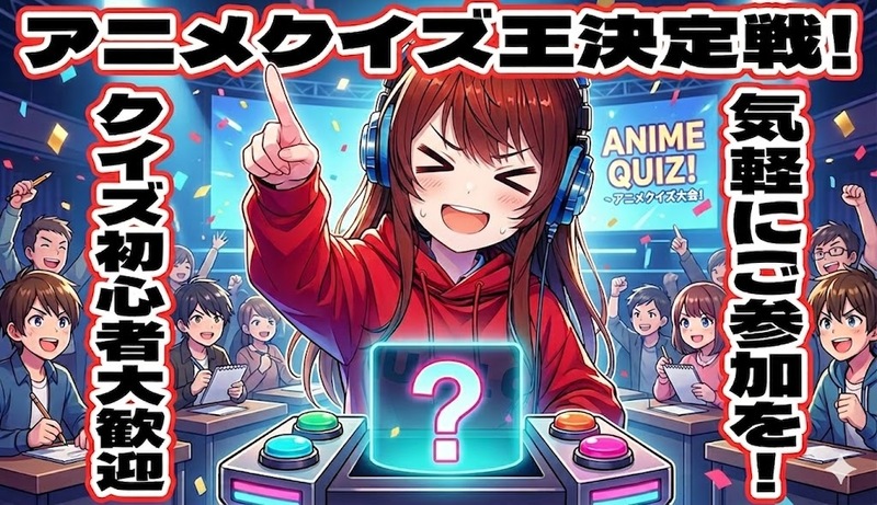 【アニメ好き大歓迎】7/19（日）アニメクイズ王決定戦😊