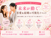 「いつ動く？」と「どう動く？」がわかる。
“未来が動く” 恋愛&結婚の可視化イベント