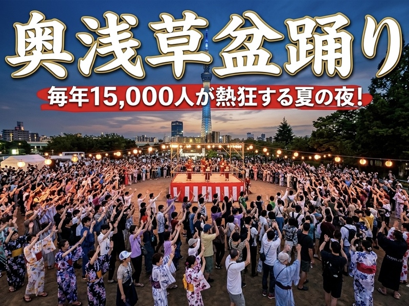 【6/27(土)夜・浅草】スカイツリーと踊る盆踊り体験！第4回奥浅草盆踊り祭りに行こう✨初心者・一人参加歓迎