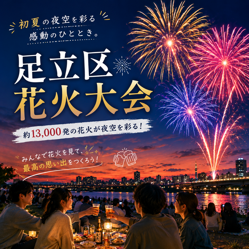 🎆足立区花火大会観に行こう🎆【25-36歳1人参加限定】途中参加OK🙆‍♀️