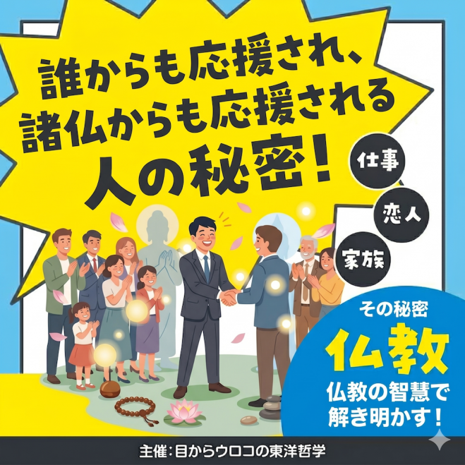 【6/20(土)・梅田開催】誰からも応援され、多くの仏からも応援される人の秘密。最強の応援者たちを見方につける方法を解説