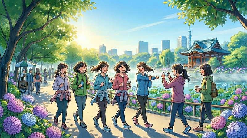 女性限定/20・30代】8:30完全解散！上野公園をゆるっと朝んぽサークル🌳［途中退出OK👌🏻！］