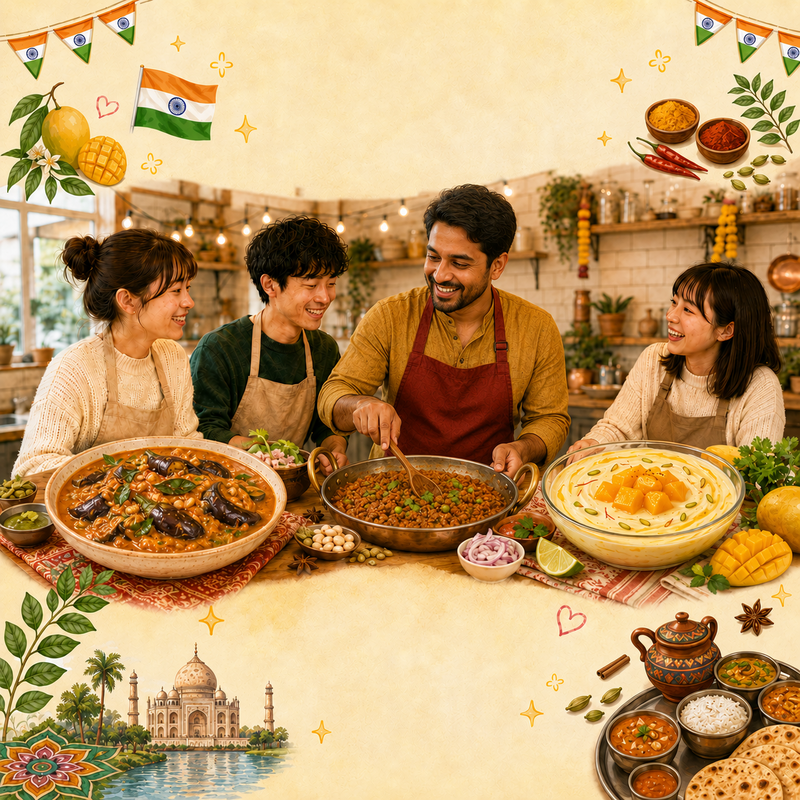 🇮🇳【インド人と作るインド料理パーティー】🇮🇳🍛
〜海外の家庭レシピを楽しむ、ゆるい国際交流会〜