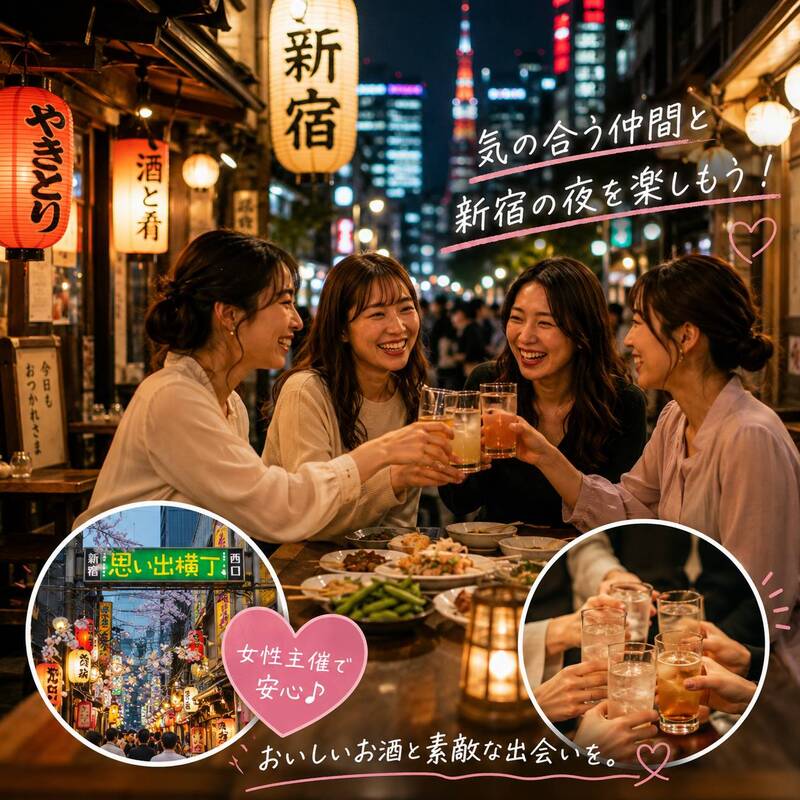 【女性主催で安心・楽しい】居酒屋巡り in 新宿都庁前