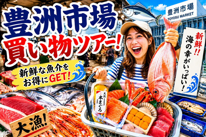 豊洲市場　仲卸フロアでお買い物＆お散歩