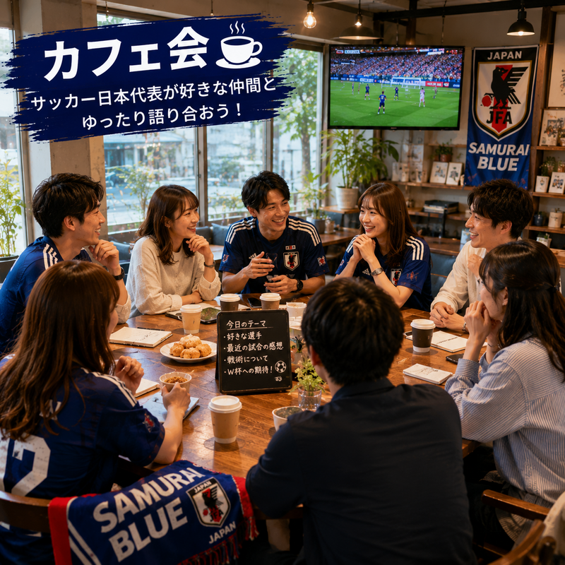 🇯🇵ワールドカップ直前！日本代表応援カフェ会⚽初参加・一人参加歓迎！【千葉駅周辺】
