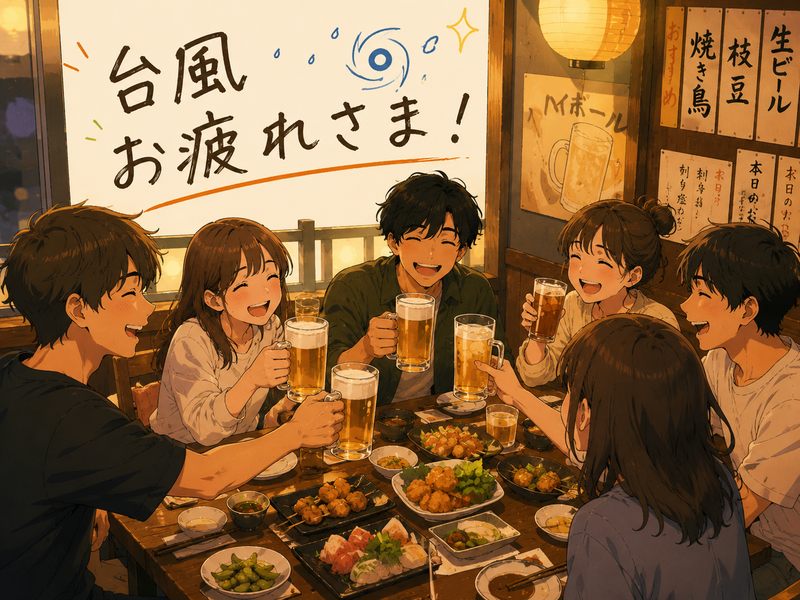 当日◎台風お疲れ様です新宿ゆる飲み🏮【25-36歳1人参加限定】※途中参加退出ノンアル参加もOK！早割🉐