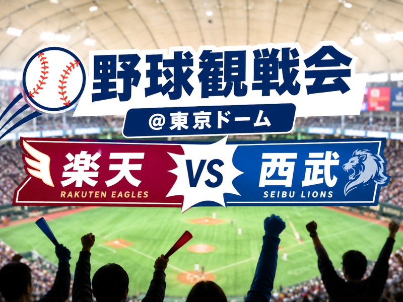 ⚾️楽天vs西武⚾️東京D開催🍻野球観戦会🍻初参加歓迎⭐️お気軽1人参加OK🙆‍♂️