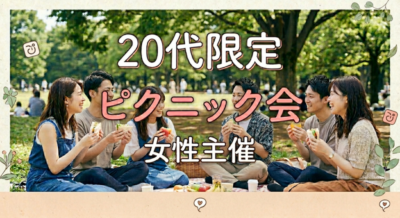 【7/4(土)木場公園☘️】20代限定ピクニック交流会！女性主催＆初参加大歓迎の野外イベント🌈