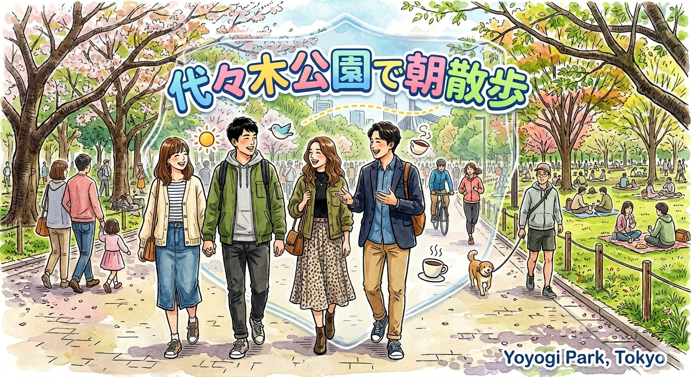休日の代々木公園で朝散歩♪【一人参加でも気軽にどうぞ】