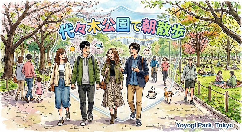 休日の代々木公園で朝散歩♪【一人参加でも気軽にどうぞ】