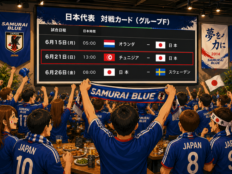 6/21(日) 13:00〜大阪！ワールドカップ観戦(日本🇯🇵vsチュニジア🇹🇳)
