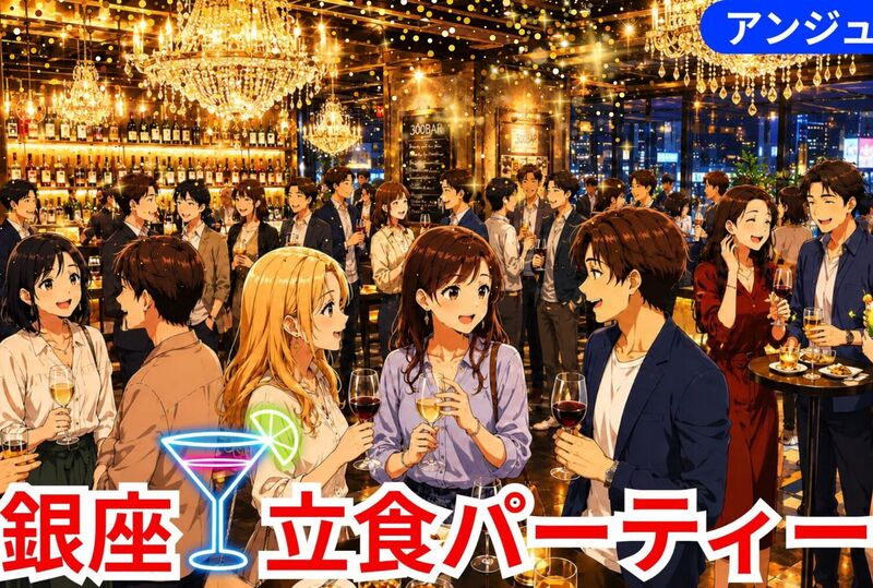 【貸切】銀座🍸カクテルパーティー🎀お一人参加限定・初参加の方大歓迎😀30代中盤～40代の方限定