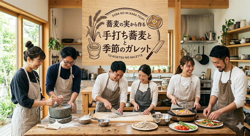 蕎麦の実から作る手打ち蕎麦と季節のガレット