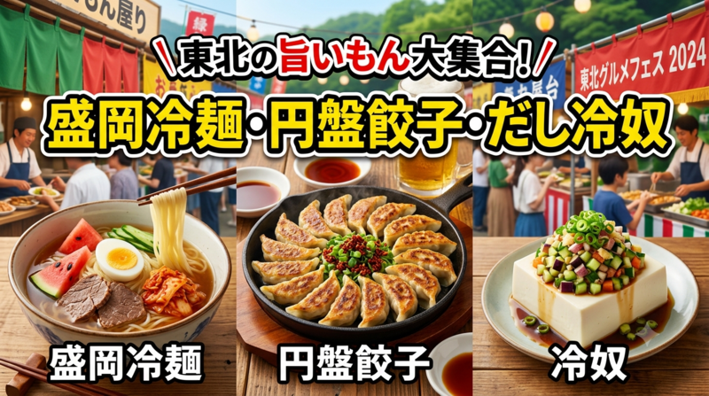 盛岡冷麺🍜福島円盤餃子🥟山形のだし冷奴🥒全部食べる会＠麹町