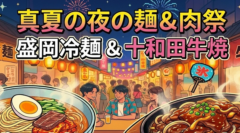 盛岡冷麺🍜十和田牛バラ焼🐮両方食べる会＠日暮里