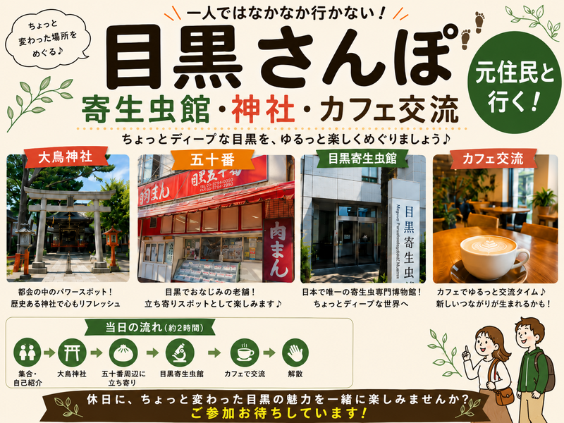 目黒のちょっと変な名所さんぽ＋カフェ交流