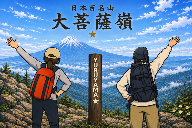 9/13【人気の日本百名山】富士山の絶景スポット！大菩薩峠で稜線歩き！アイコンに使える写真を撮ろう！