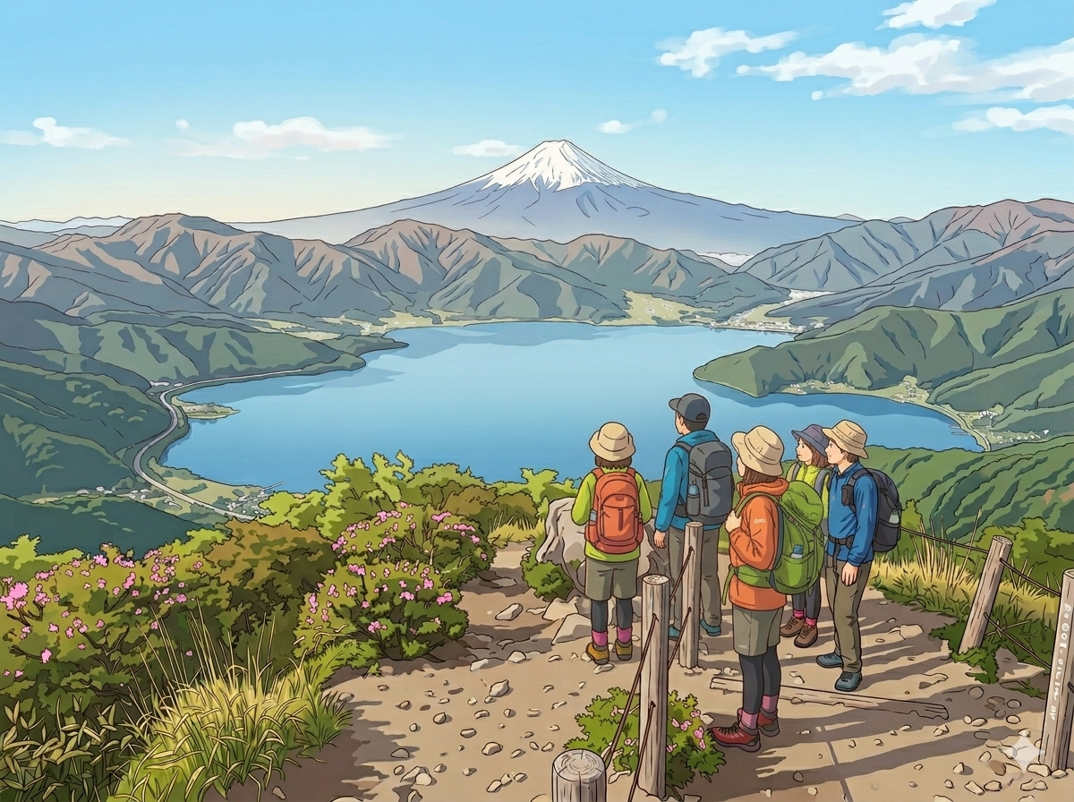 【U35限定】避暑地で絶景を楽しむ！高指山・明神山から富士山と山中湖を眺めよう！