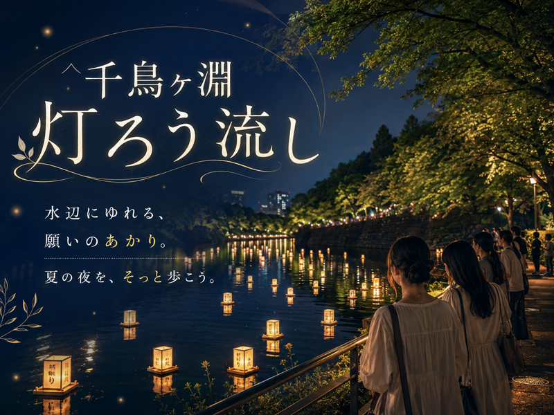 皇居 千鳥ヶ淵の灯ろう流しにいこう！