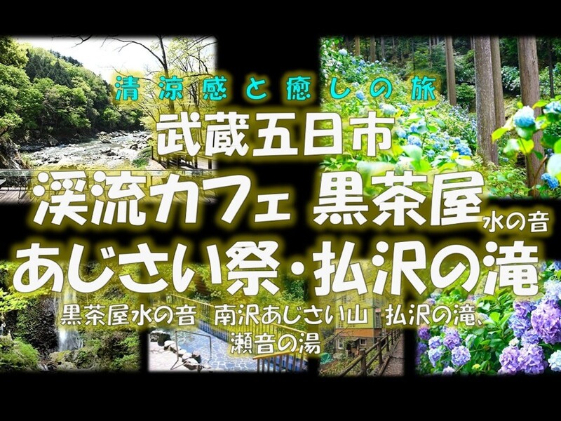 清涼感と癒しの旅 武蔵五日市 黒茶屋水の音・南沢あじさい山・払沢の滝