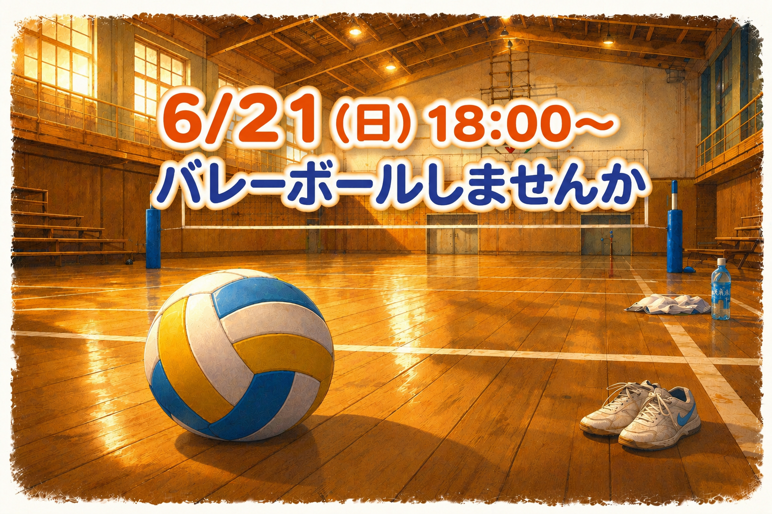 【未経験歓迎✨️】6/21(日)バレーボールのメンバー募集🏐