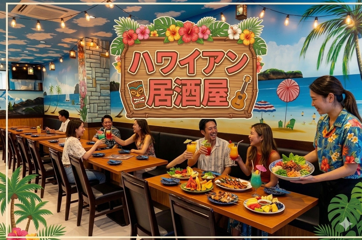 【20代限定飲み放題】ハワイアン居酒屋で乾杯しよう🍻🌴