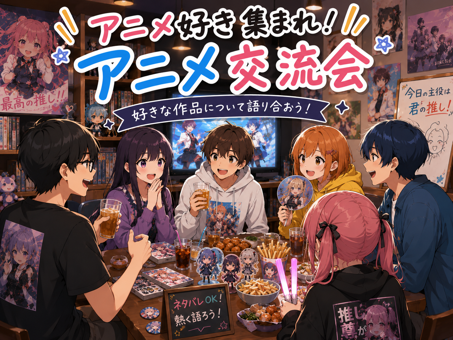 【女性2人主催】アニメ好き集合！推しを語るアニメ交流会🍻✨