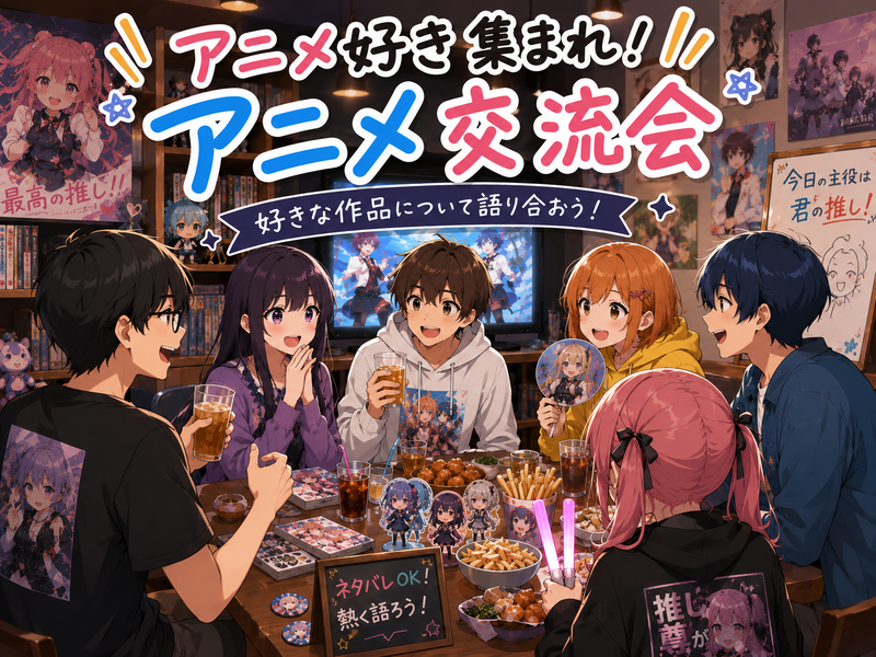  【女性2人主催】アニメ好き集合！推しを語るアニメ交流会🍻✨