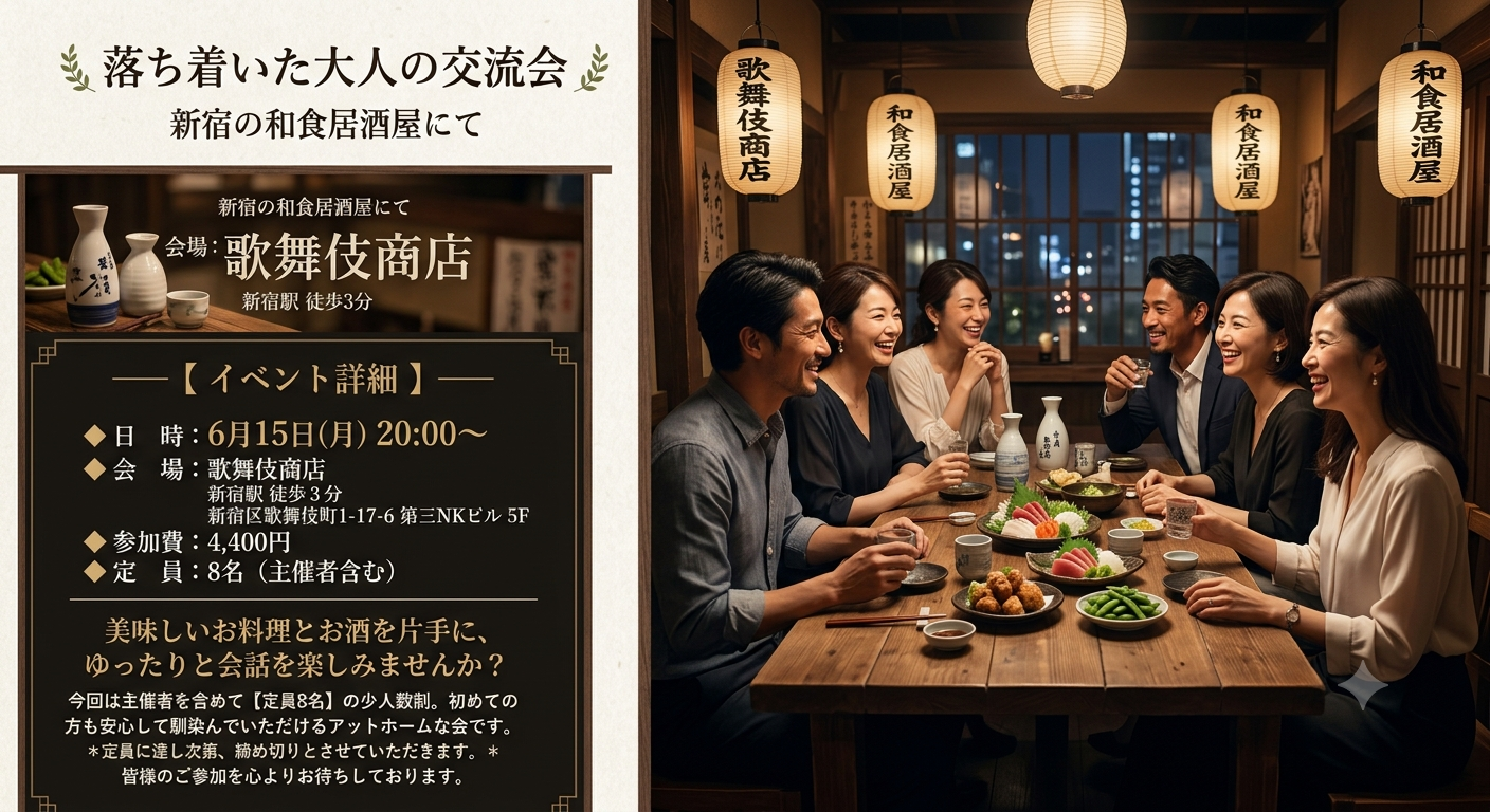 【女性主催！】日本酒好き必見！